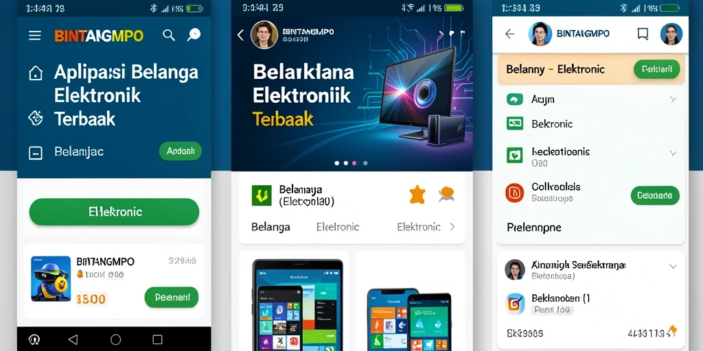 Tampilan antarmuka pengguna BINTANGMPO yang sederhana dan menarik.