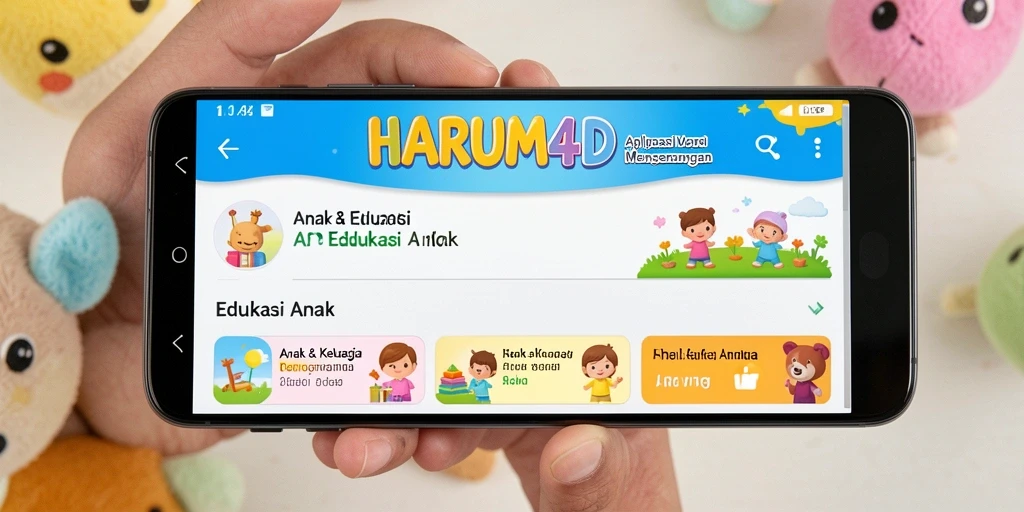 Tampilan antarmuka menarik aplikasi Edukasi Anak HARUM4D.