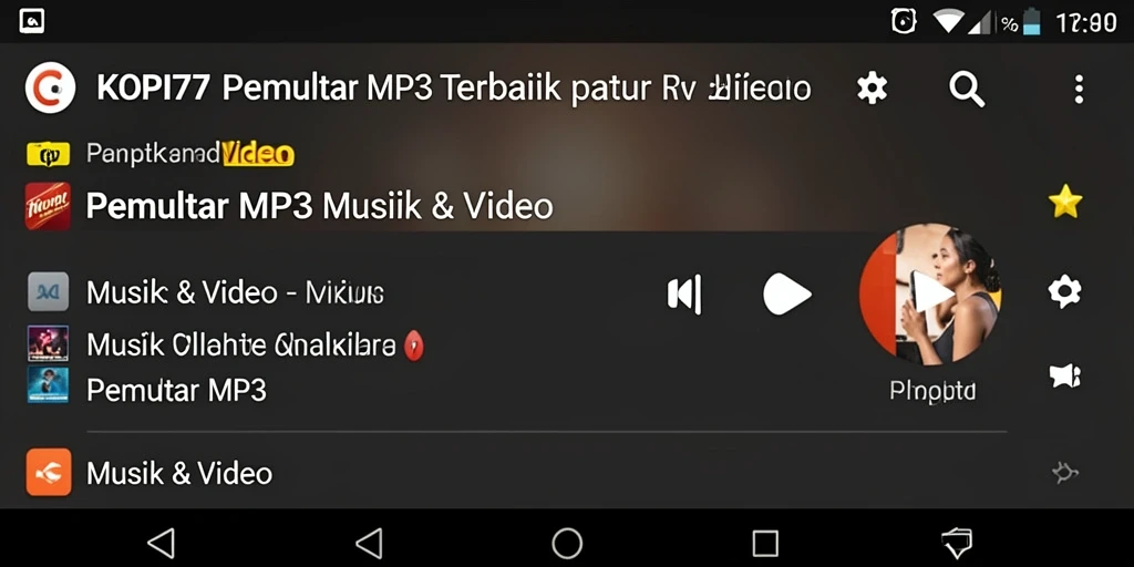 Antarmuka KOPI77 menampilkan kemudahan penggunaan pemutar MP3.