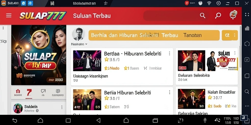 Tampilan antarmuka SULAP777 yang menarik dan informatif.