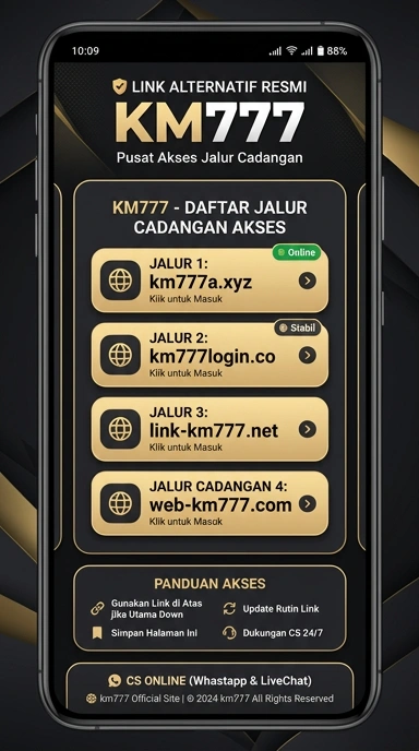 Tampilan link alternatif km777